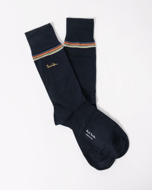 Paul Smith Black 3-Pack Socks With Signature Logo for men