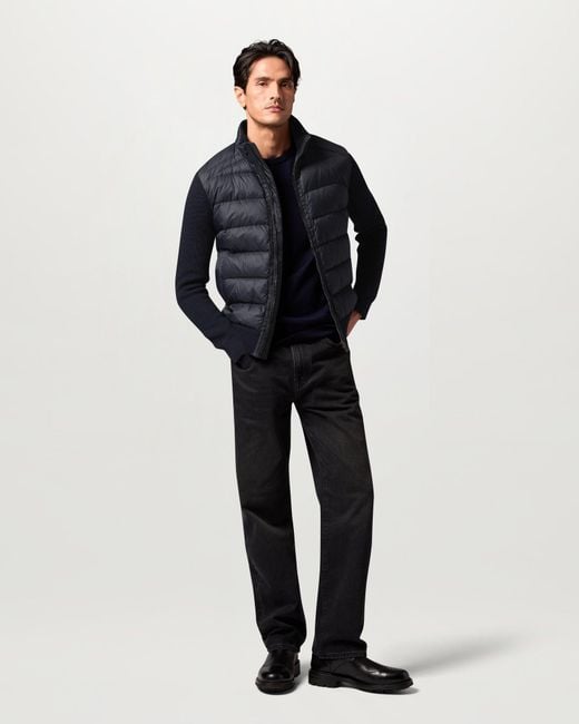 Belstaff Blue Compound Hybrid Down Jacket for men