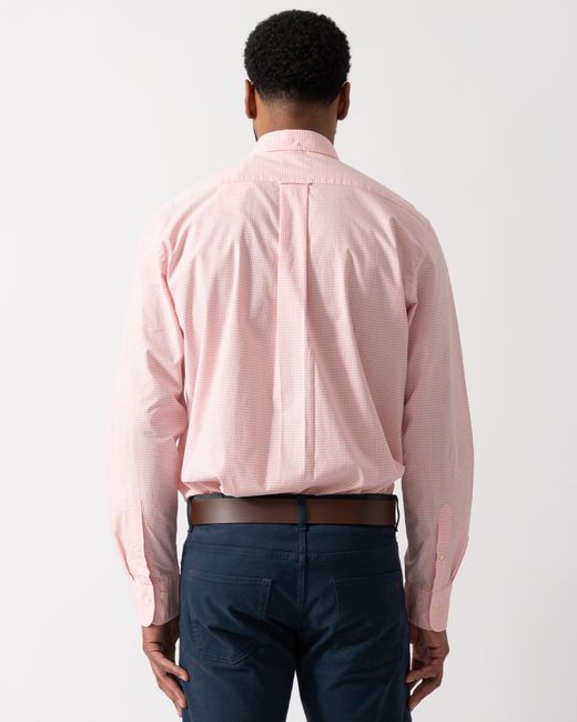 Gant Pink Regular Fit Classic Poplin Gingham Shirt for men