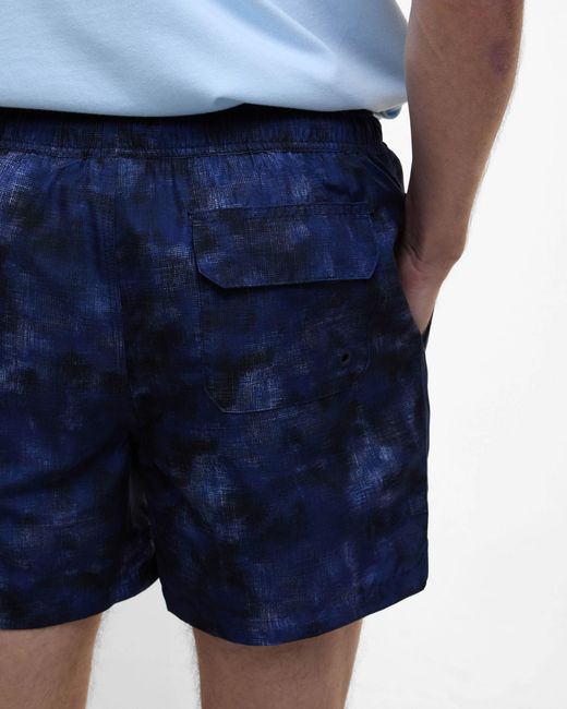 Barbour Blue Camo Ikat Swim Shorts for men