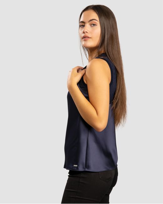 ARMANI EXCHANGE Multicolor Layered Satin Blouse Size: M