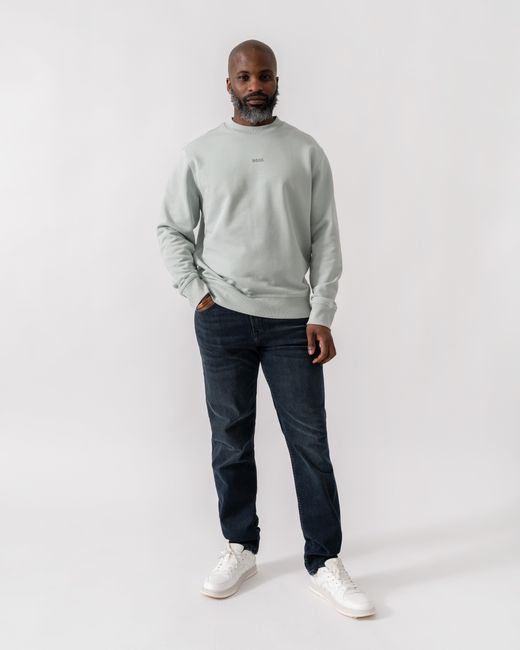 Boss Gray Wesmallcrew Sweatshirt for men