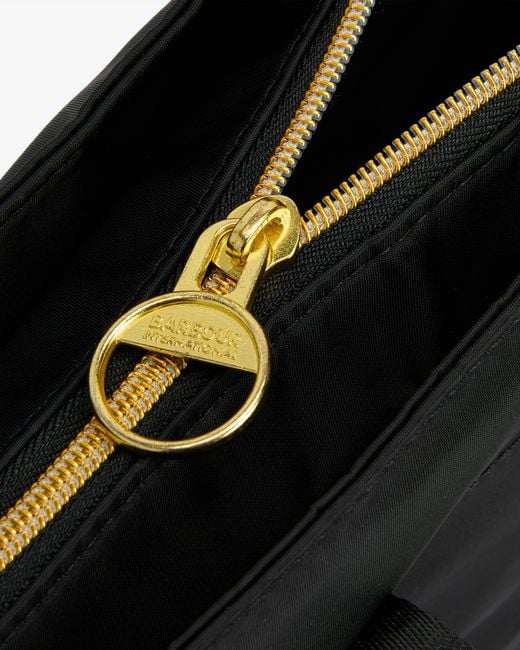Barbour Black Qualify Tote Bag
