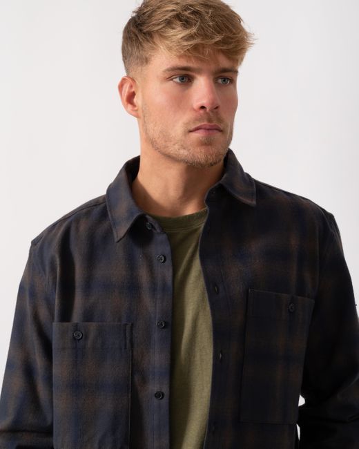 Belstaff Blue Outpost Flannel Shirt for men