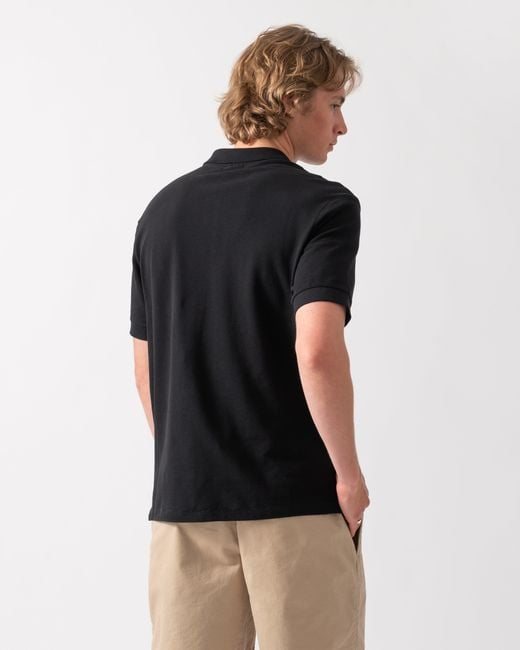 Paul Smith Black Ps Regular Fit Short Sleeve Cotton-Piqué Zebra Logo Polo Shirt for men