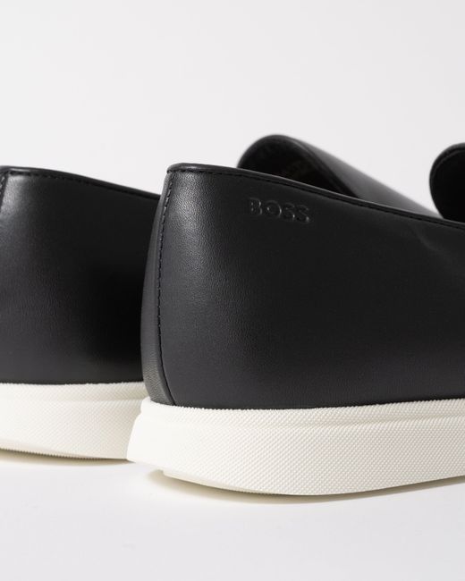 Boss Black Sienne Italian Leather Loafers for men