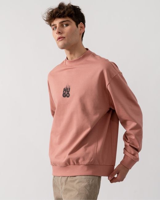 HUGO Red Durungu Crew Neck Sweatshirt for men
