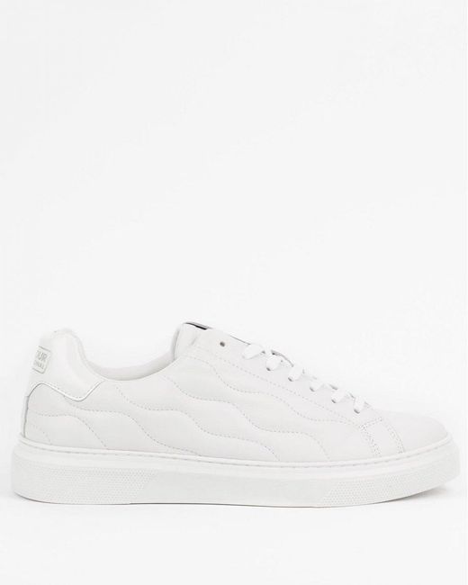 Barbour White Glendale Trainers for men