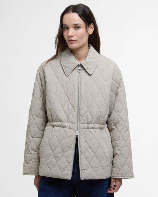 Barbour Gray Clarissa Quilted Jacket