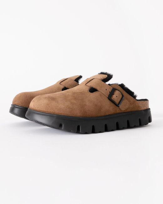 Birkenstock Brown Papillio Boston Chunky Shearling Clogs