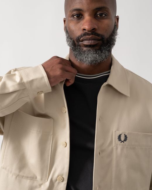 Fred Perry Natural Twill Overshirt for men