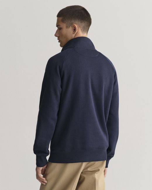Gant Blue Arch Half-zip Sweatshirt for men