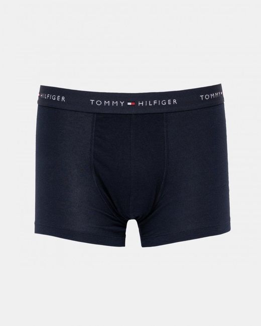 Tommy Hilfiger Blue 3 Pack Colour Waistband Trunks for men