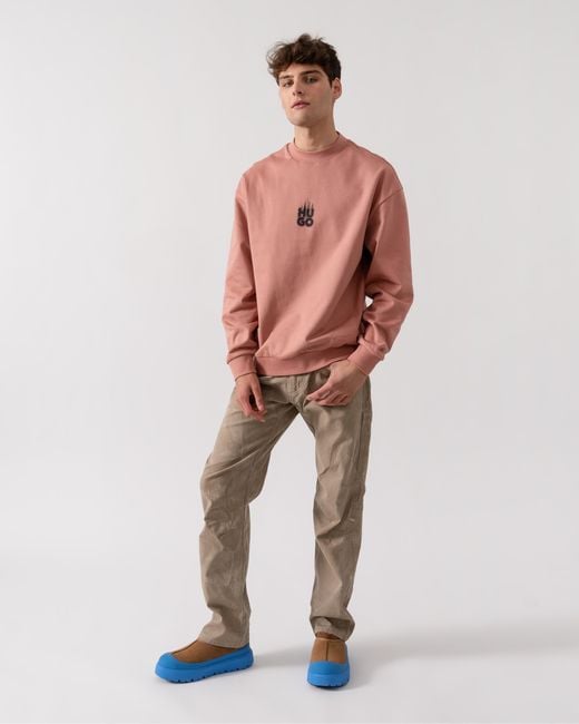 HUGO Red Durungu Crew Neck Sweatshirt for men