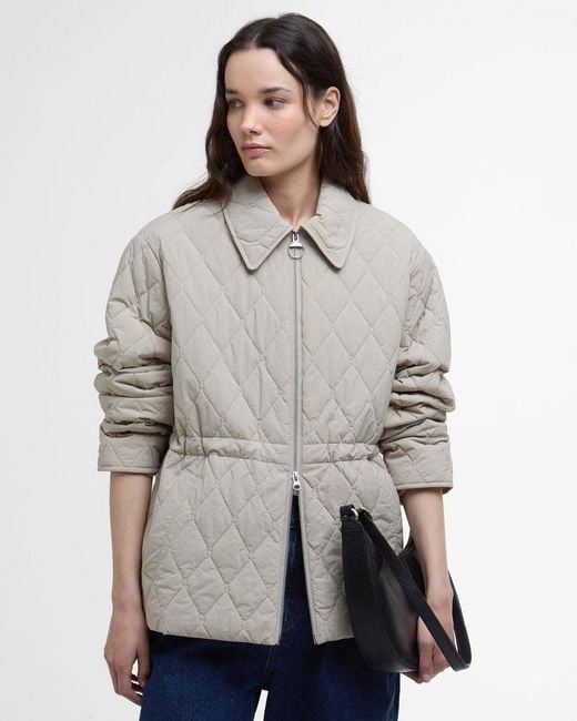 Barbour Gray Clarissa Quilted Jacket