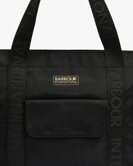Barbour Black Qualify Tote Bag