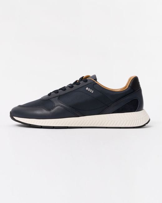 Boss Blue Titanium Runn Buny Trainers for men