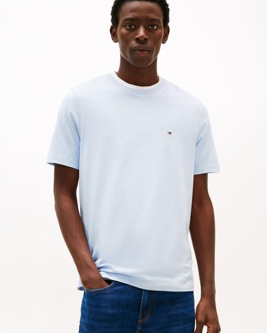 Tommy Hilfiger Blue Essential Seasonal Regular Fit Solid T-Shirt for men