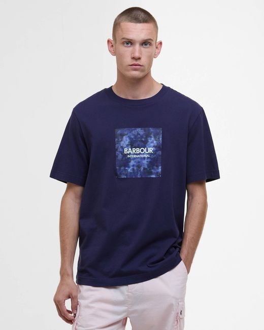Barbour Blue Camo Ikat T-Shirt for men