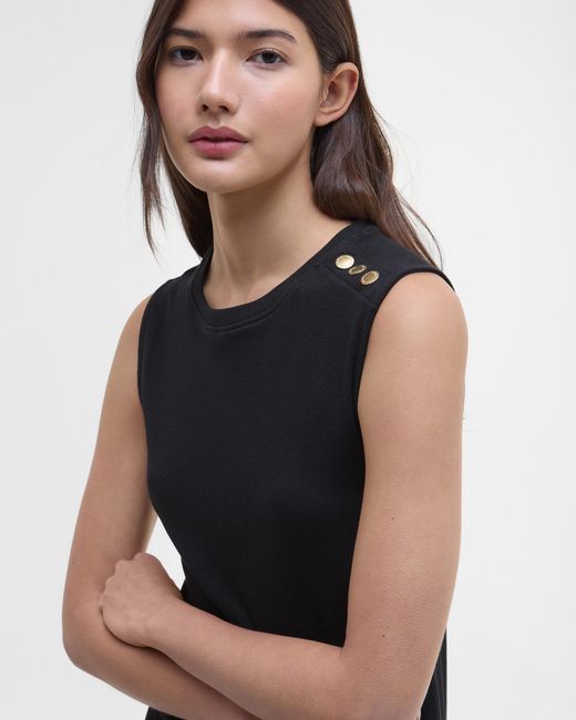 Barbour Black Hadfield Midi Dress