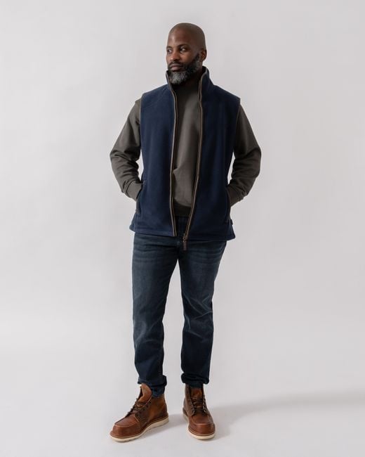 Joules Blue Heritage Fleece Gilet for men
