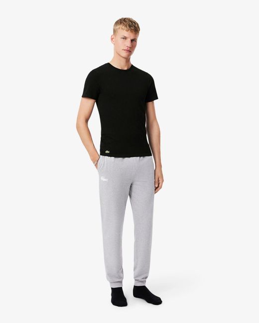 Lacoste Black 3-Pack Plain T-Shirts for men