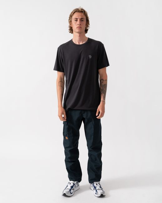 Fjallraven Black High Coast Short Sleeve Top for men
