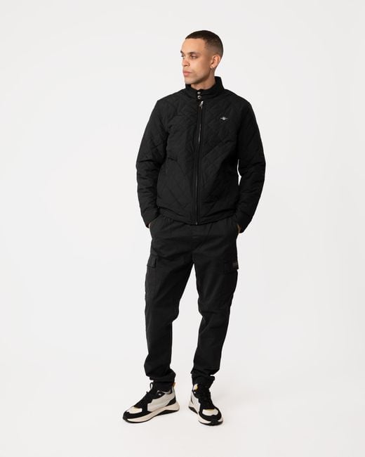 Gant Black Quilted Windcheater Jacket for men
