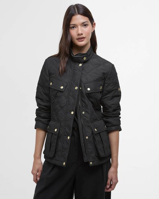 Barbour Black Halsey Quilted Jacket