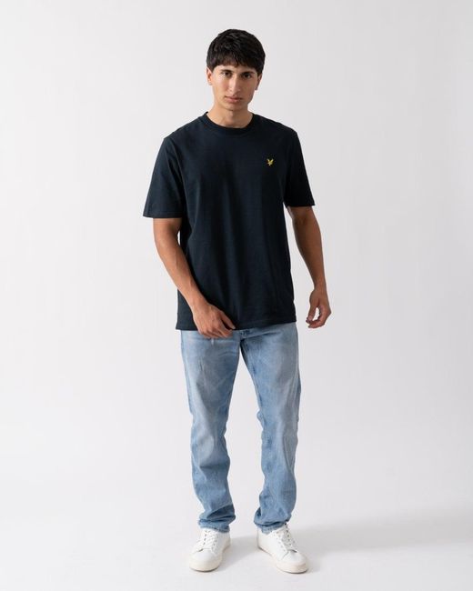 Lyle & Scott Blue Lyle & Scott Rally Tipped T-Shirt for men