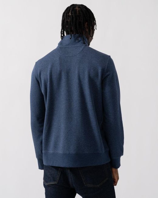 Gant Blue Regular Fit Shield Logo Half Zip Sweatshirt for men