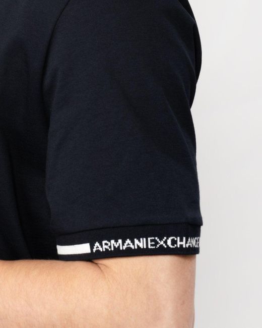 Armani Exchange Black Stripe Logo Tipping for men