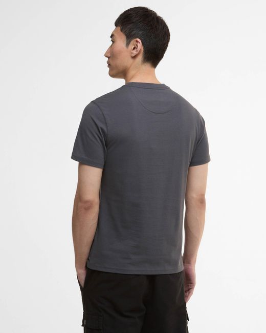 Barbour Gray Small Logo T-Shirt for men