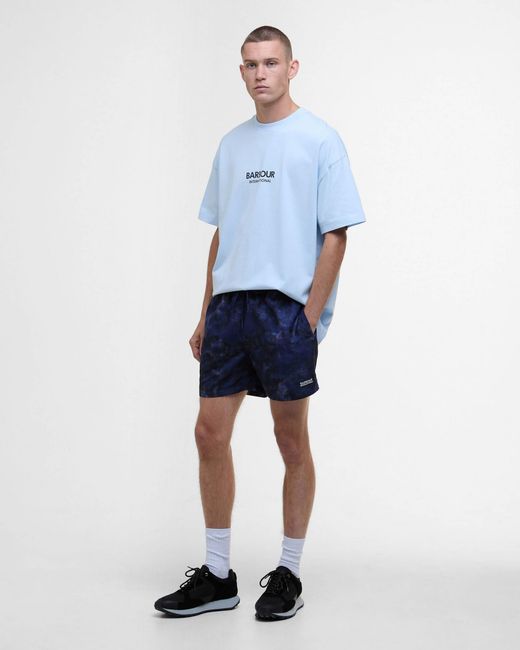 Barbour Blue Camo Ikat Swim Shorts for men