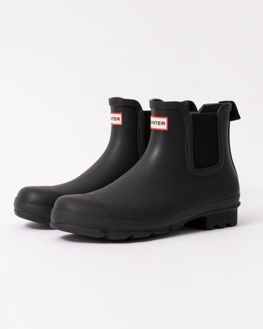 Hunter Black Original Chelsea Boots for men