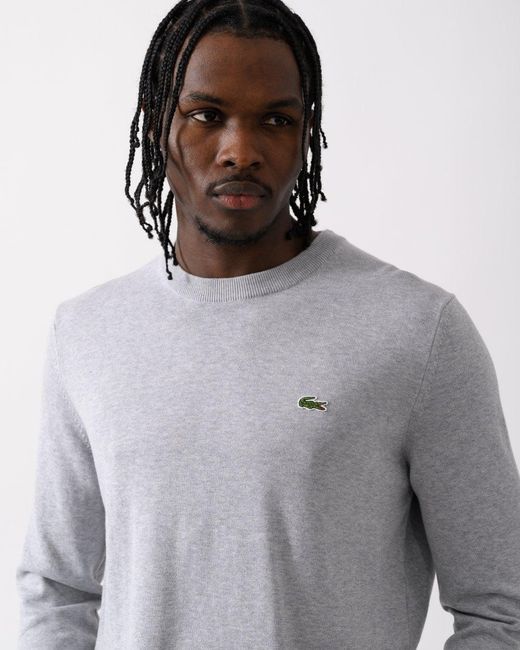 Lacoste Multicolor Lactose Zippered Stand-up Collar Cotton Sweatshirt for men