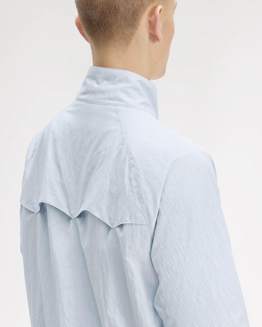 Fred Perry Blue Crinkle Harrington Jacket for men