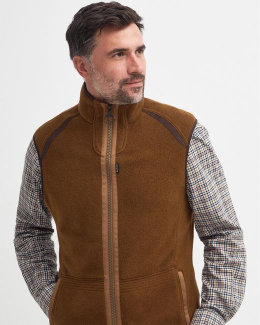 Barbour Brown Langdale Gilet Size: M for men