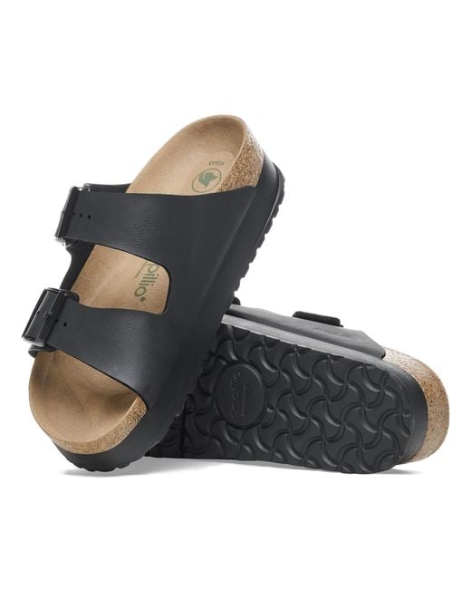 Birkenstock Black Papillio Arizona Pap Flex Platform Birko-flor Sandals