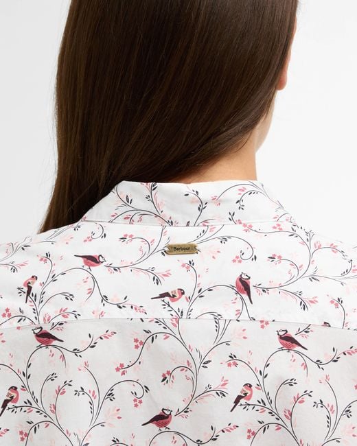 Barbour White Brambles Long Sleeve Shirt