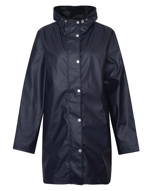 Barbour Blue Woodland Rubberised Raincoat