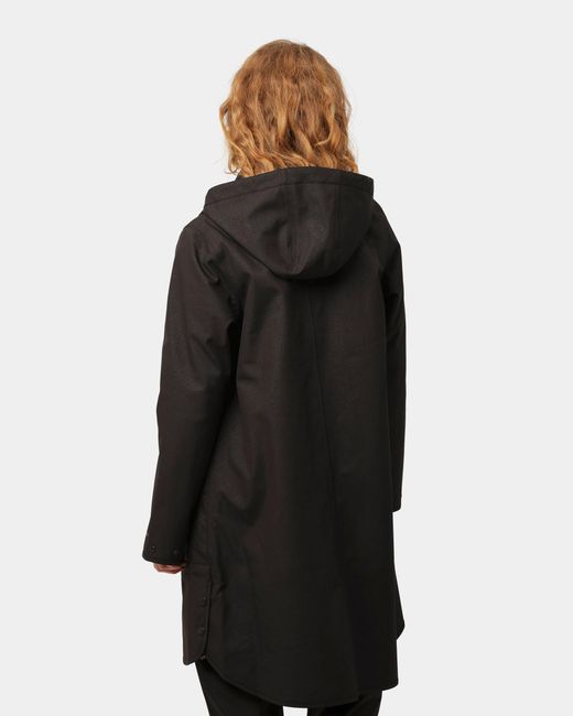 Ilse Jacobsen Black Rain A-Line Softshell Raincoat