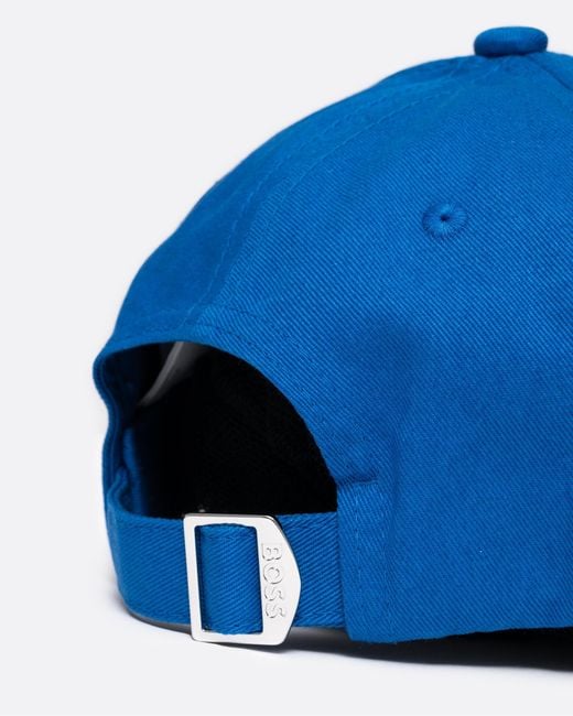 Boss Blue Zed Cotton-twill Six-panel Cap With Embroidered Logo for men
