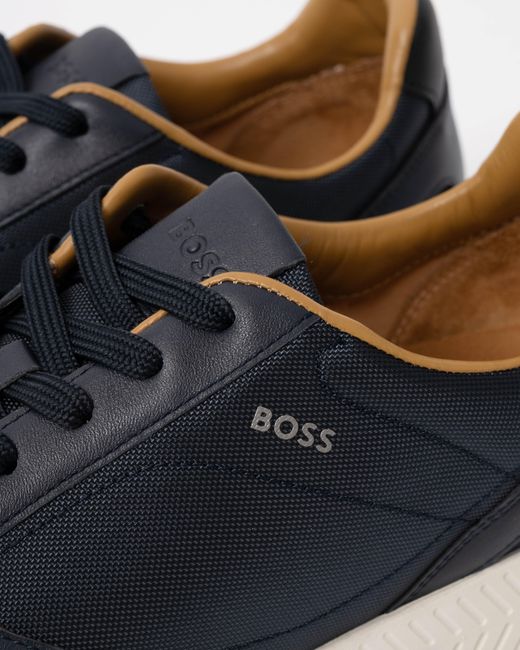 Boss Blue Titanium Runn Buny Trainers for men