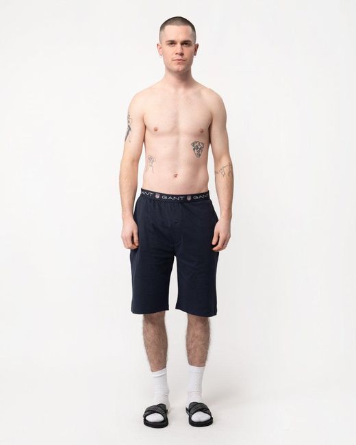 Gant Blue Shield Pyjama Shorts for men