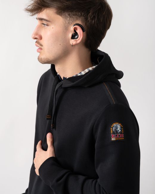 Parajumpers Black Everest Pullover Hoodie for men