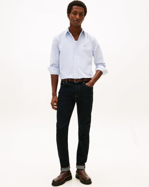 Tommy Hilfiger White Heritage Oxford Stripe Shirt for men