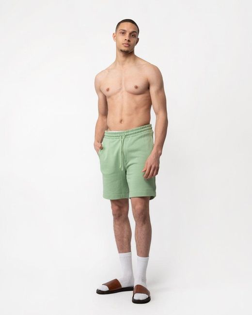 Boss Green Sewalk Cotton-terry Shorts With Logo Badge for men