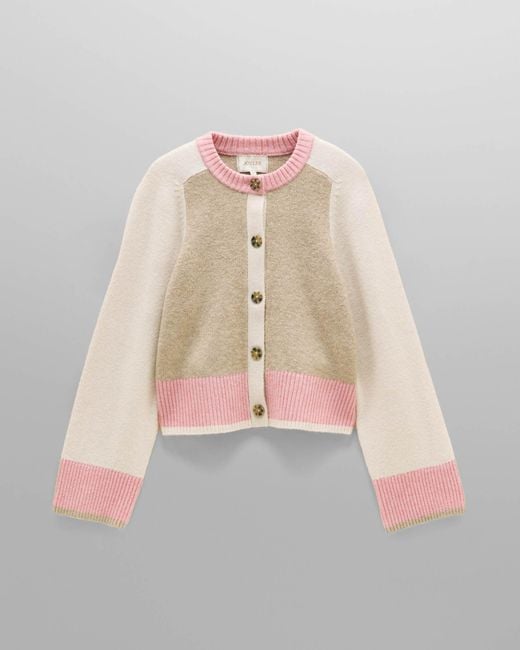 Joules Natural Nora Colourblock Cardigan