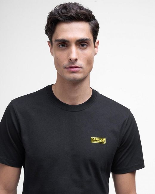 Barbour Black Small Logo T-Shirt Size: L for men